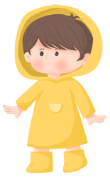 穿雨衣的小孩图片