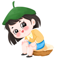 头顶荷叶的小女孩图片