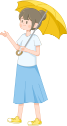 撑伞女孩图片