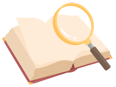 放大镜看书图片