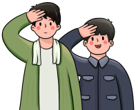 青年敬礼图片