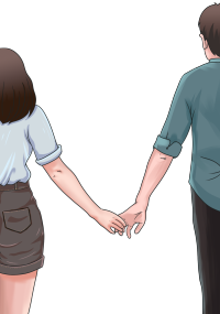 牵手男女图片