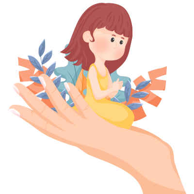 孩子坐在母亲手上图片