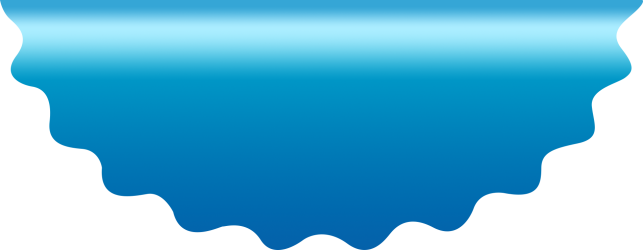 波浪边半圆蓝色渐变标签