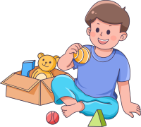玩玩具的男孩图片