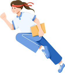 高考奔跑女生图片