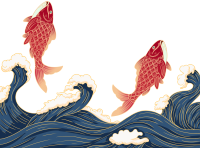 海浪鲤鱼图片