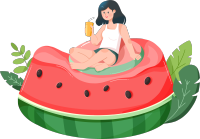 西瓜女孩图片