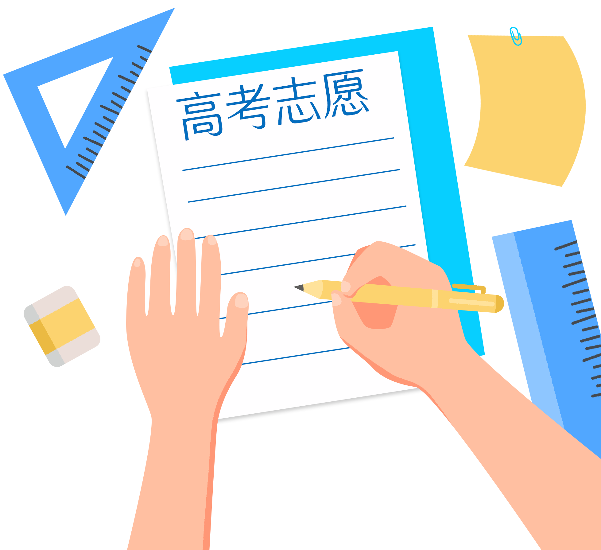 高考填志愿的图片怎样画?