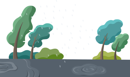暴雨地面图片
