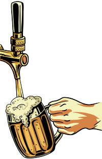 接啤酒图片