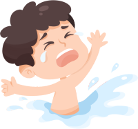 溺水男孩图片