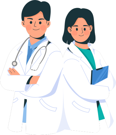 男女医生医疗护理听诊器图片