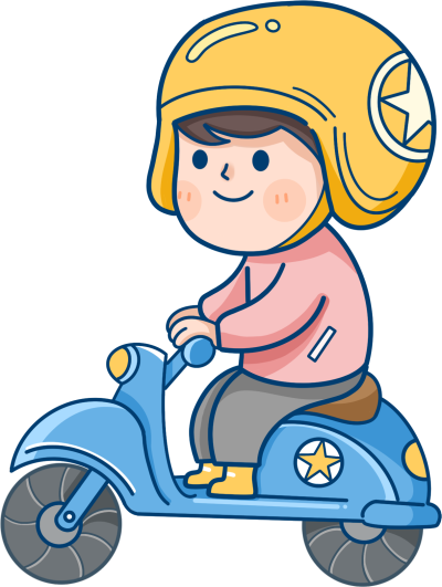 卡通安全出行摩托车头盔图片