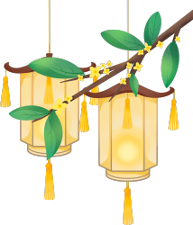 桂花灯笼中秋节中国传统节日图片