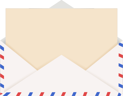 彩色条纹信封图片