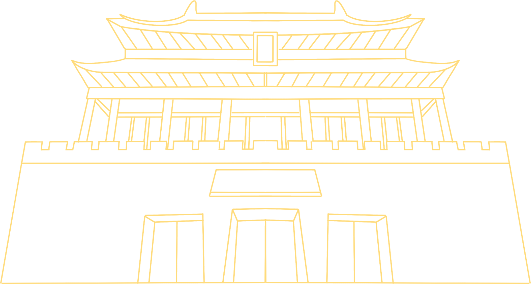 传统建筑线条图片