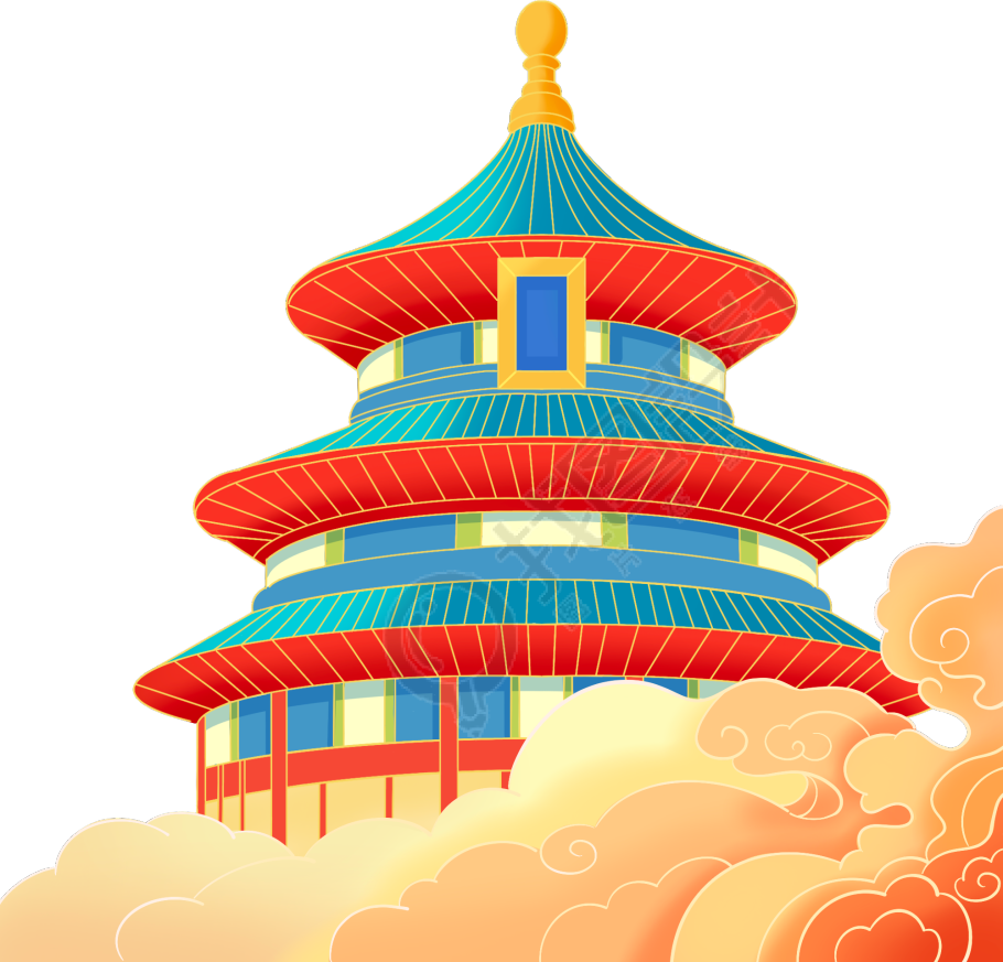 天坛彩云图片
