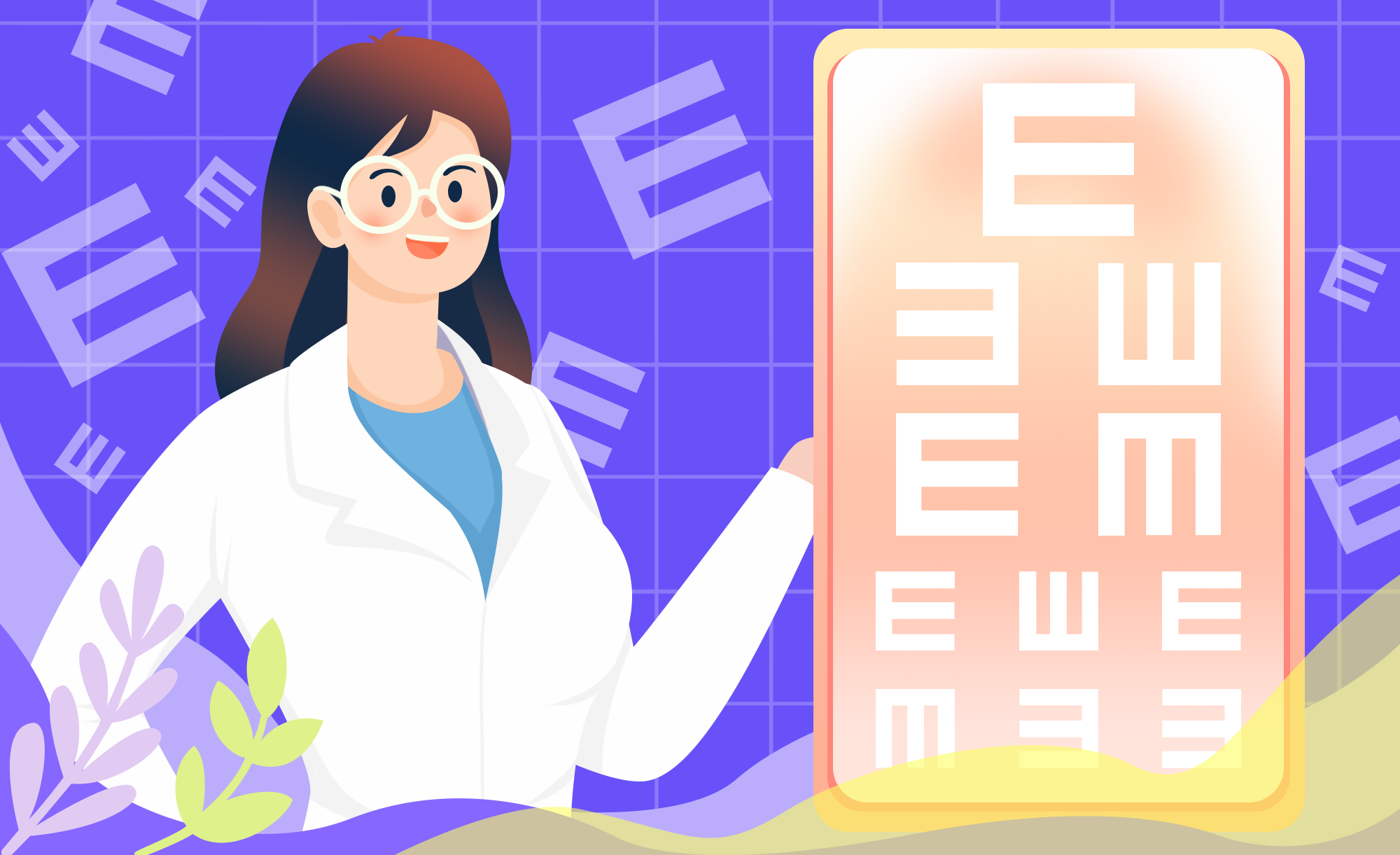 医生测视力图片绘画图制作方法!