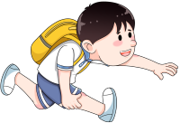 小学生人物男孩书包