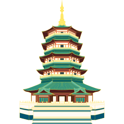 古典国风宝塔古建筑