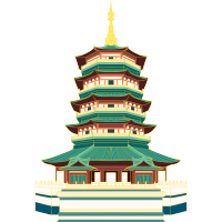 古典国风宝塔古建筑