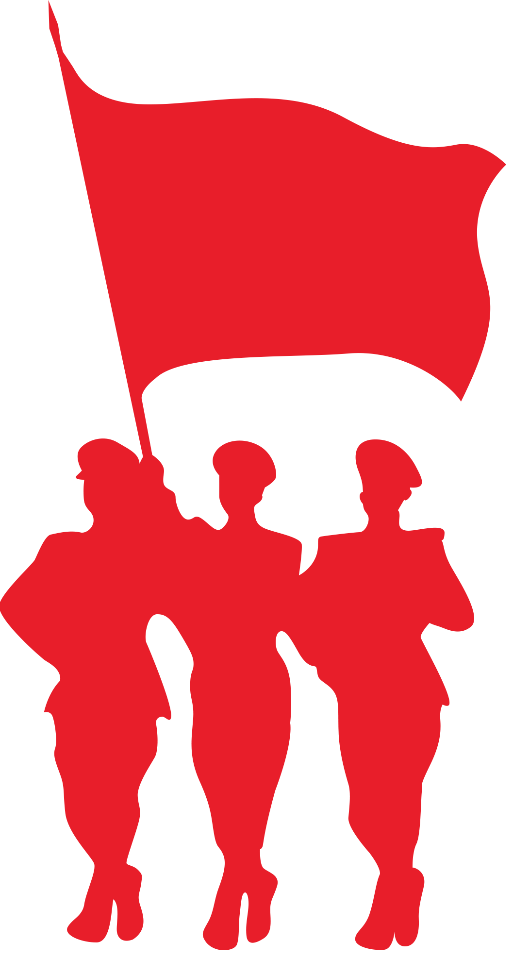 军人举起庄重剪影