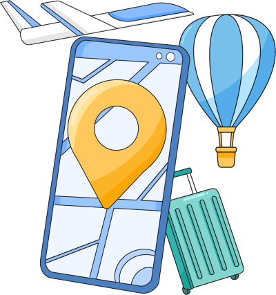 飞机行李导航热气球图片