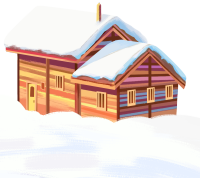 雪地小雪小木屋屋子