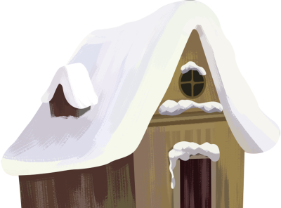 房子小木屋冬季小雪
