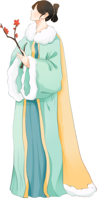 古装女孩冬季腊梅