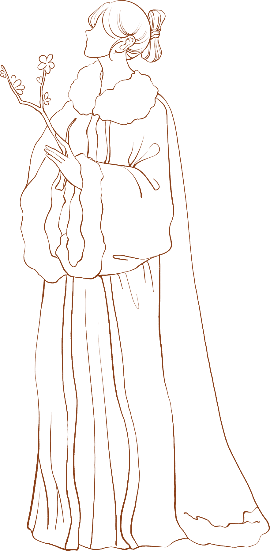 古装女生线条冬季