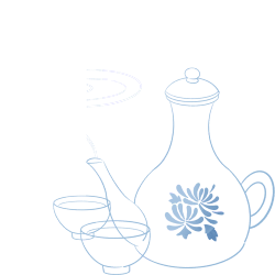 卡通茶壶茶具线稿
