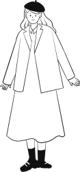 穿搭女生线稿