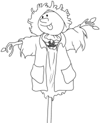 稻草人卡通玩具线稿