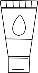 防晒霜线条图片线稿