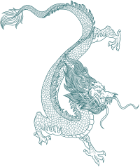 中国风龙传统线稿