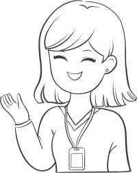 女生职业前台人物线稿