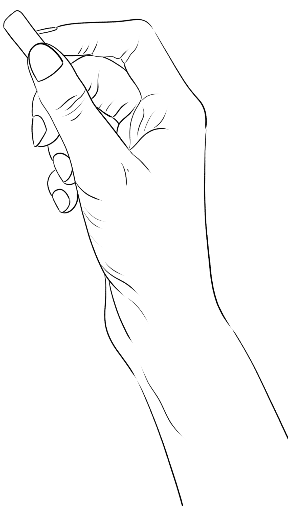 教师教学手拿粉笔线稿