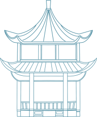 亭子古典建筑线稿