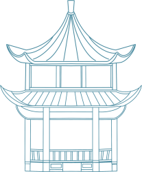 亭子古典建筑线稿