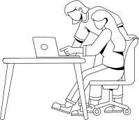学习互助帮助线条图片