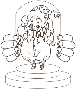 小丑愚人节素材线稿