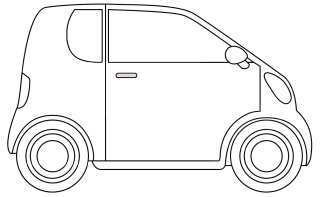 小汽车交通工具线稿