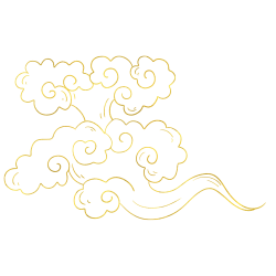 国潮祥云线稿