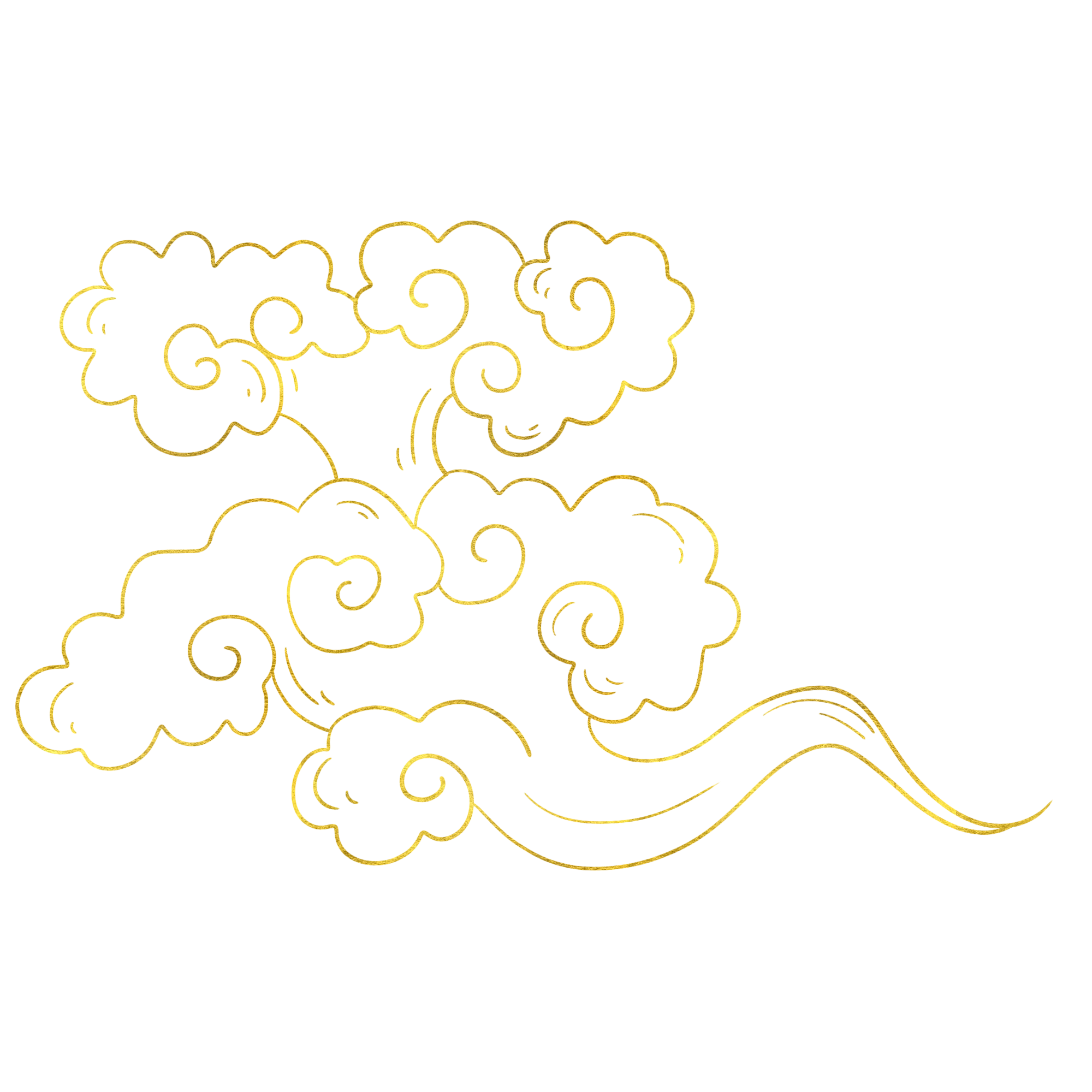 国潮祥云线稿