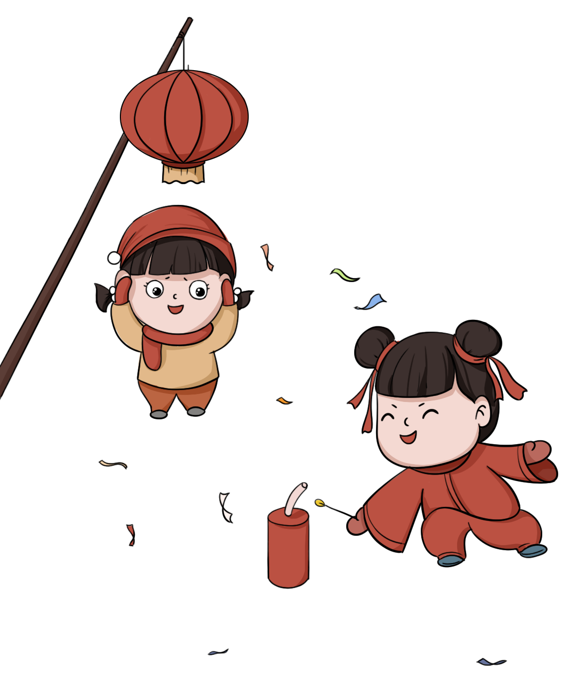 新年小孩放鞭炮喜庆图片