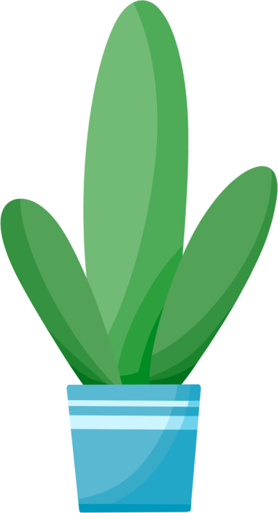 绿色植物卡通盆栽