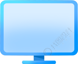 现代立体扁平屏幕办公电脑图片