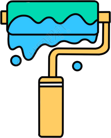 粉刷上色彩绘用品图片